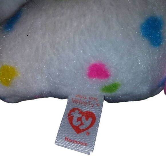 Ty Harmonie Unicorn Beanie Boo Stuffed Plush Toy Big Sparkly Eyes Rainbow 10" - Picture 6 of 6